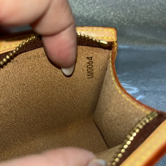 Louis Vuitton Calfskin Leather Pochette Chain Wristlet